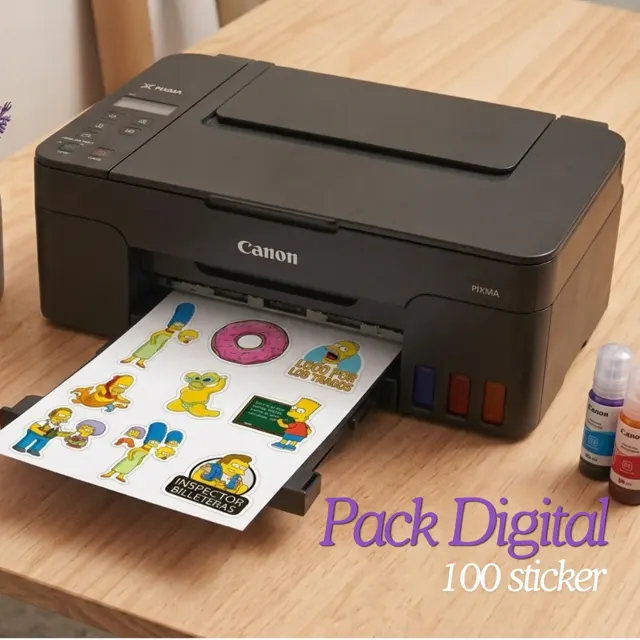 Pack Digital de 100 Stickers los Simpson de Papelería de Sol